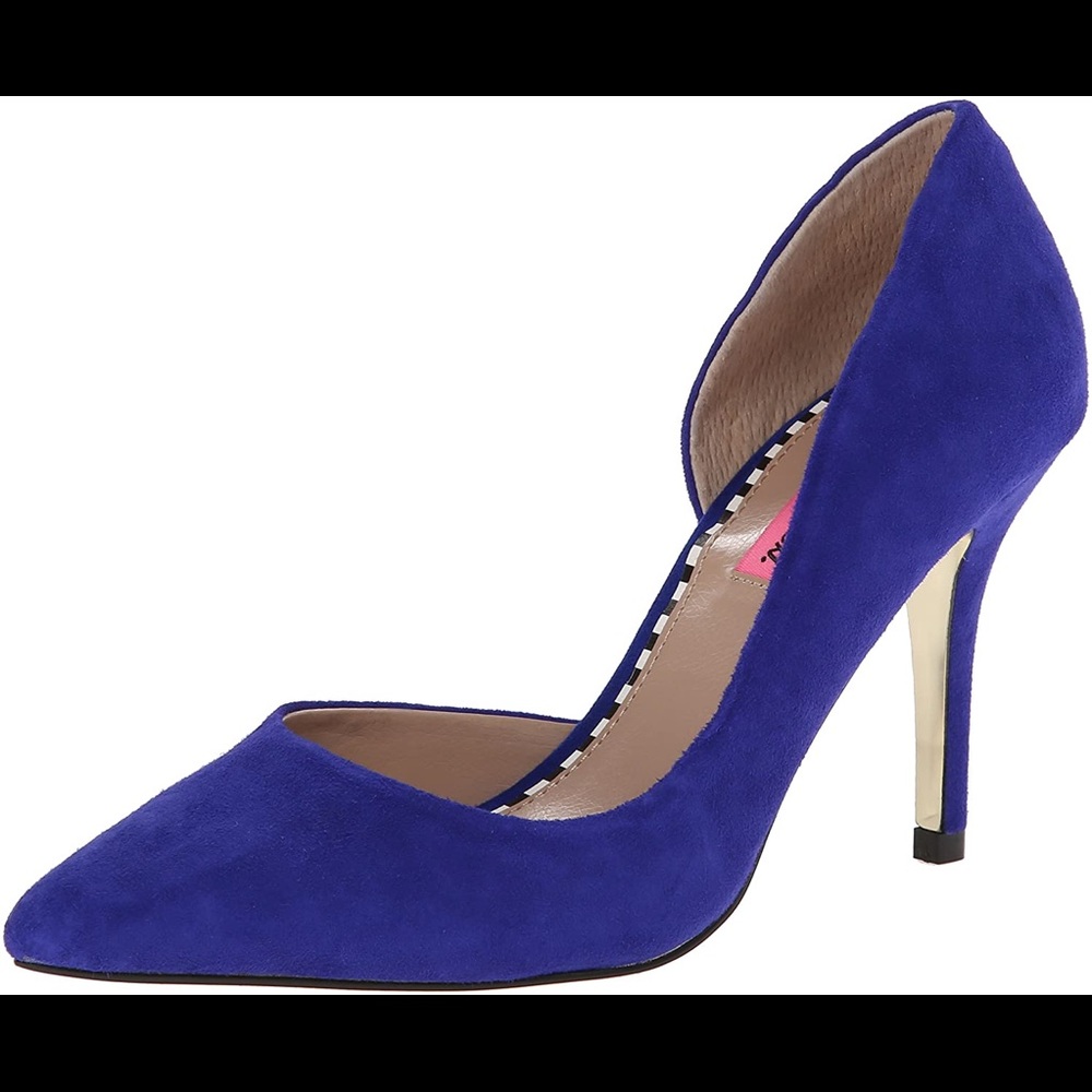 Electric blue suede Betsey Johnson heels